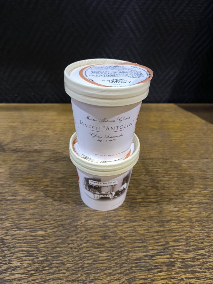 Glaces artisanales en pot